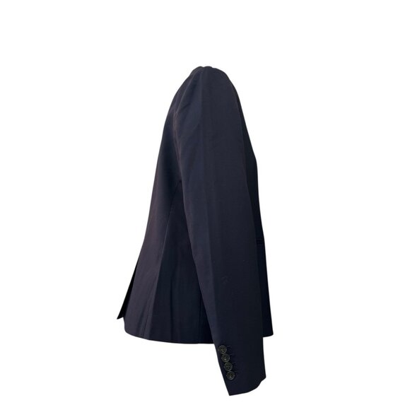 J. Crew Super 120’s Ladies Size 12 Wool Blazer Navy Blue Suit Jacket Lined - Picture 4 of 6